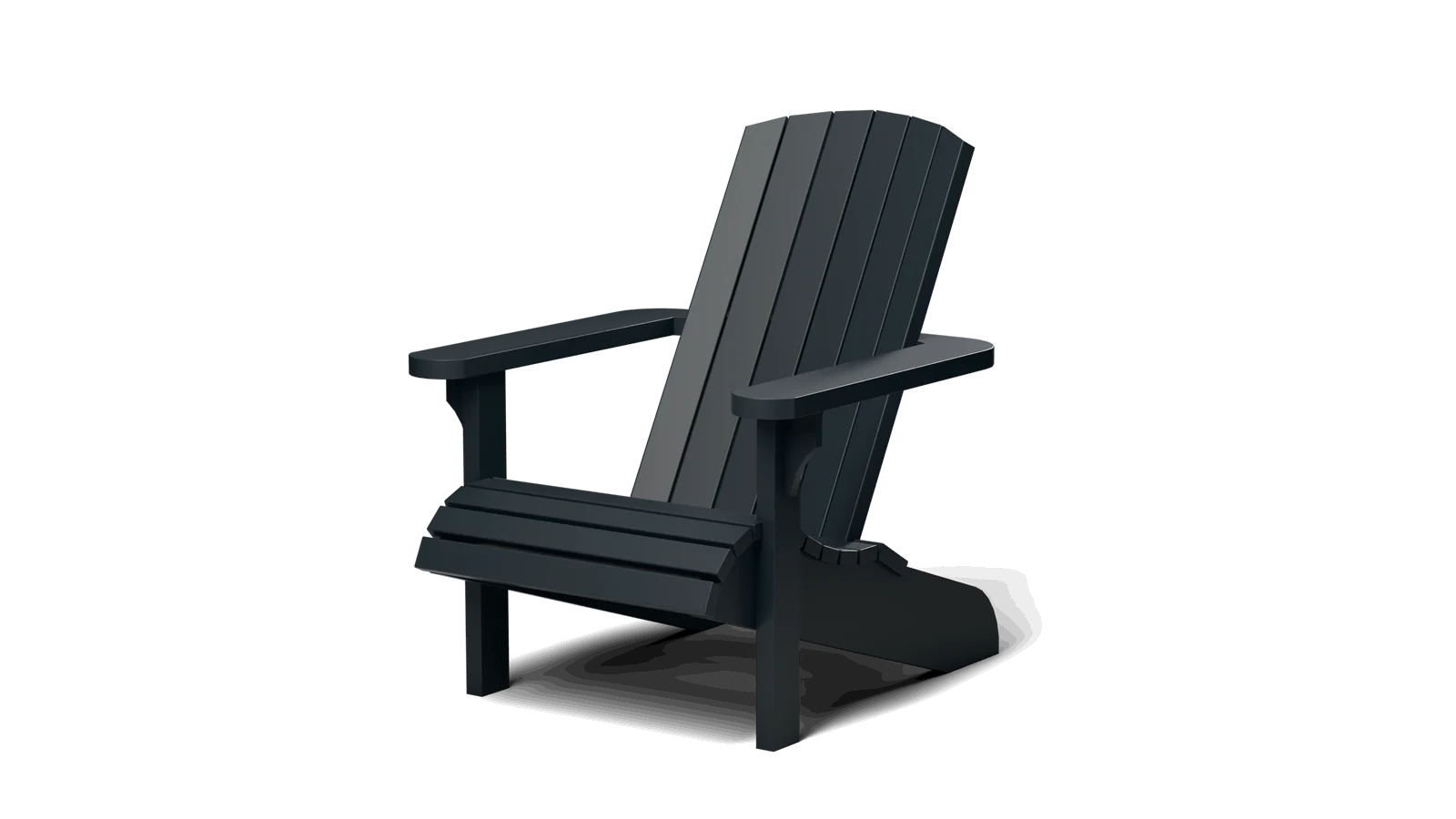 Alumirondack Chair in Anthrazit, Dreiviertelansicht